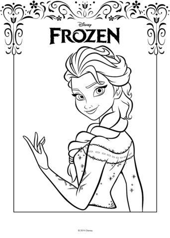 Elsa From The Frozen Movie From The Frozen Coloring Page